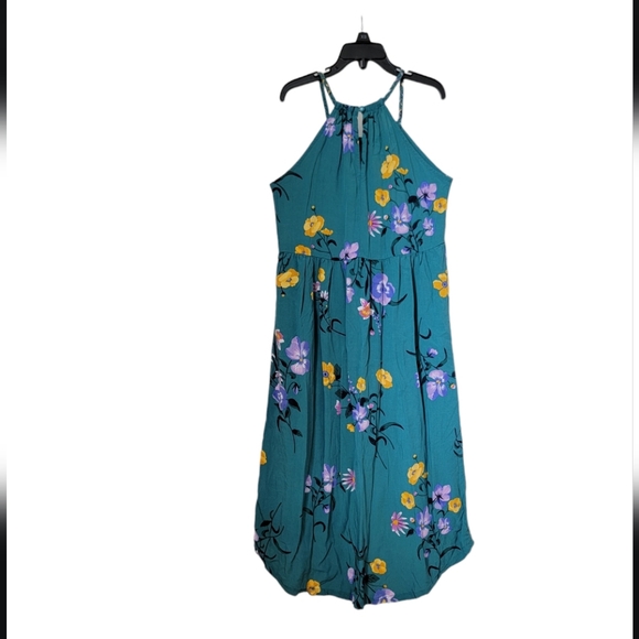 Old Navy Green Floral Hi-Lo Dress - Picture 2 of 2